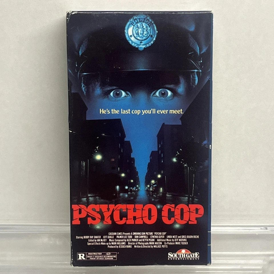Psycho Cop VHS, 1989 Rare Cult Classic Horror South Gate Entertainment Screener - Image 3 of 4