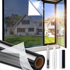 One Way Privacy Window Film,Sun Blocking Window Film with 3 Tools, Heat  UV ...
