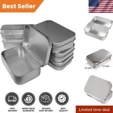12 Pcs Portable Metal Hinged Tin Storage Boxes for Home Craft Organization