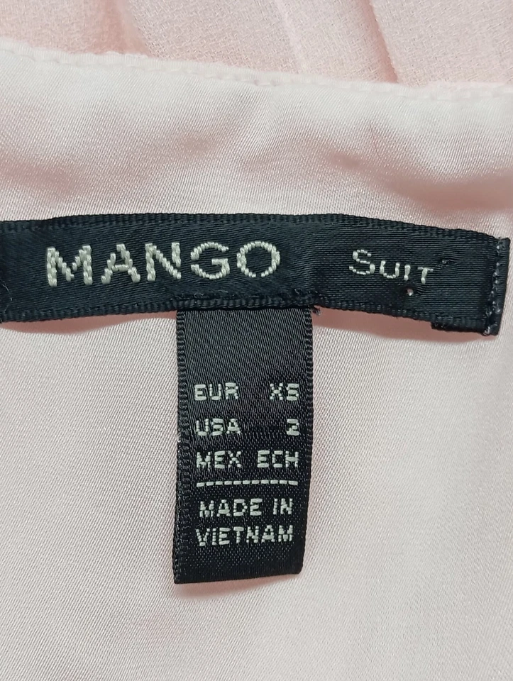 MANGO Vestido de Verano Mujeres Vestido Talla EU 34 rosa look casual - Imagen 4 de 4