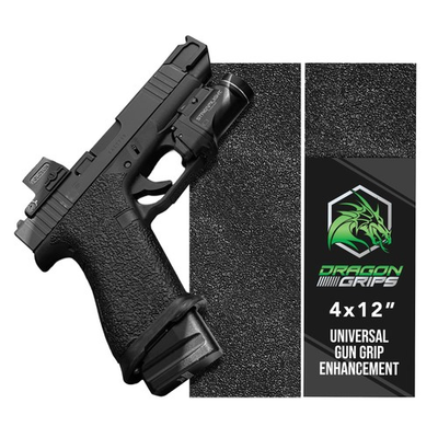#ad Dragon Grips Universal Gun Grip Tape 4x12 PVC Non Slip Black Rubber AR Pistol Sh $20.98