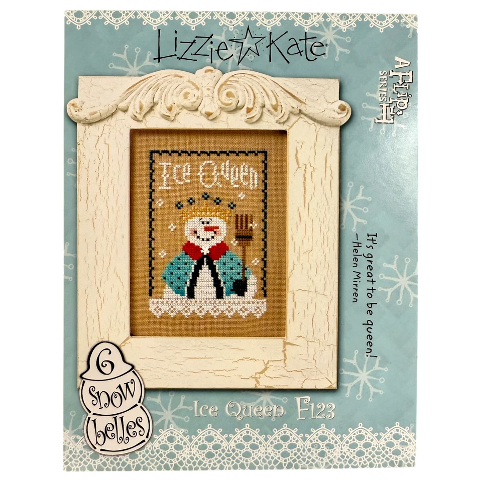 Lizzie Kate Cross Stitch Charts Lot of 4 F112 F122 F123 Snow Belles Fat Men New - Image 3 of 4