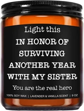 Funny Scented Candle - Brother in Law Gifts, Christmas, Stocking Amber