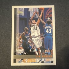 Topps 1997-98 Tim Duncan Rookie #115 San Antonio Spurs NBA Basketball Card. rookie card picture