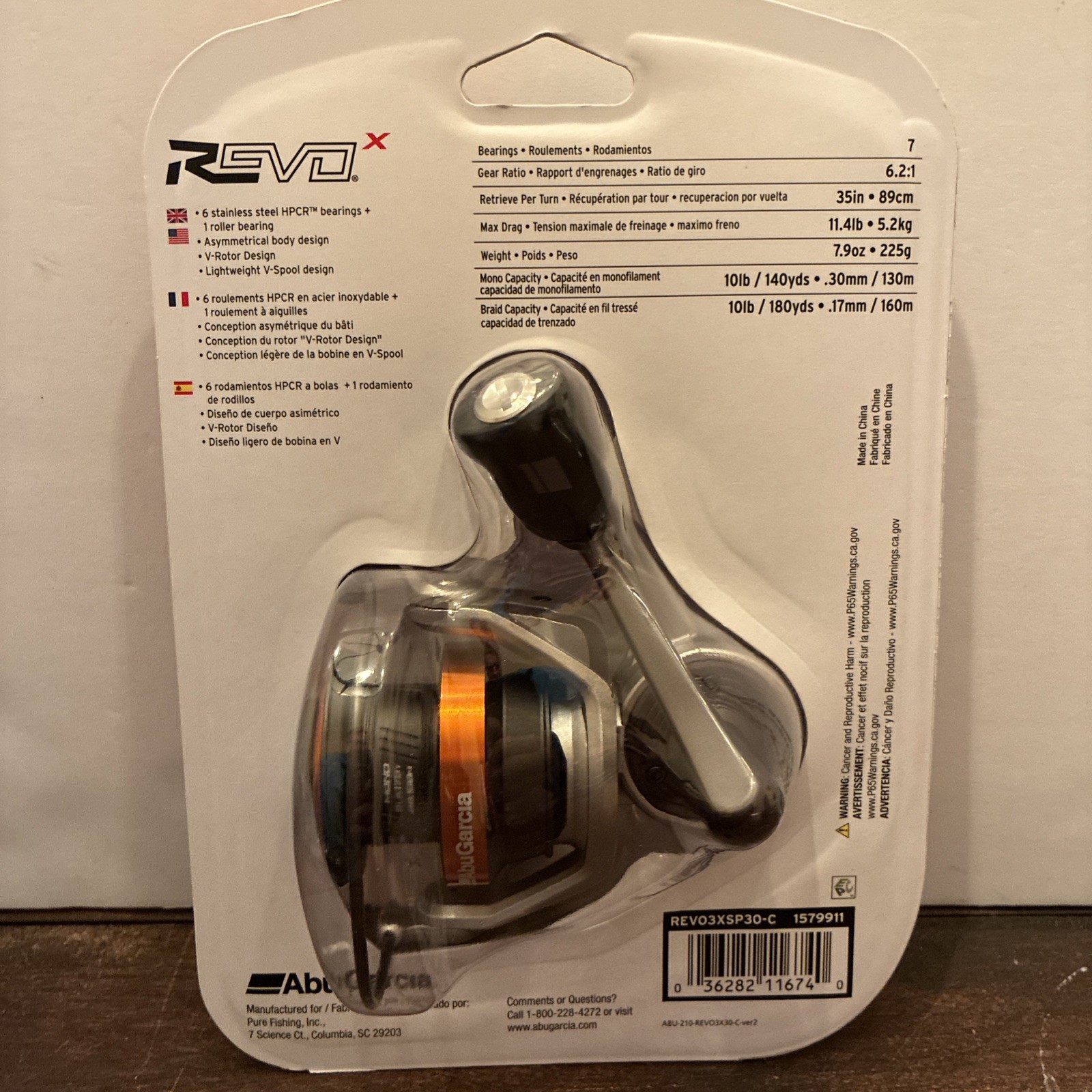 Abu Garcia Revo3X SP30 Spinning Reel 6.2:1 Factory Sealed New
