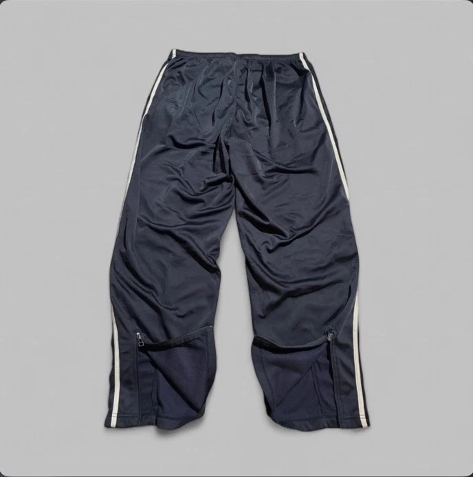 Vintage Nike Therma Fit Track Pants 90s Navy Swoosh Warm Up Pants XL