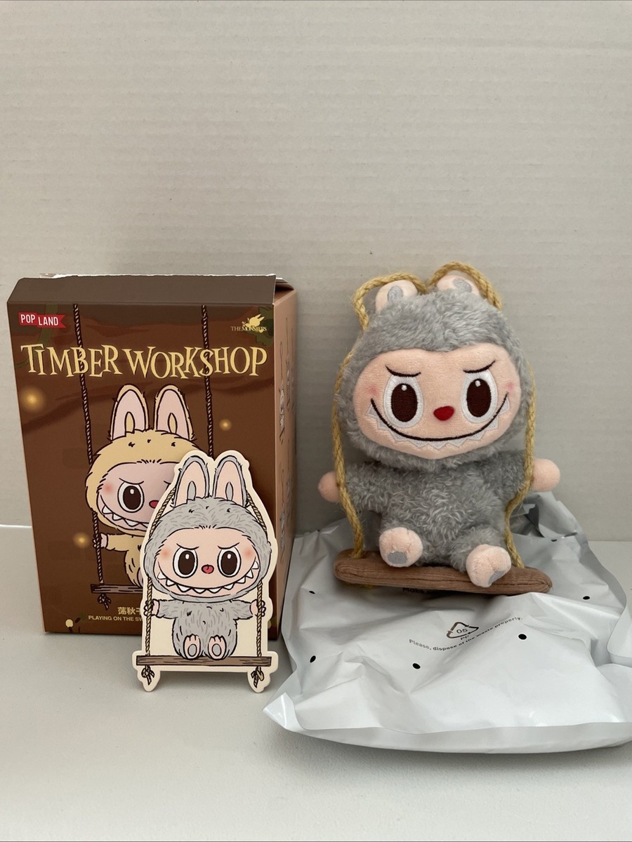 Labubu Timber Workshop PopLand Exclusive On Swing Grey | eBay