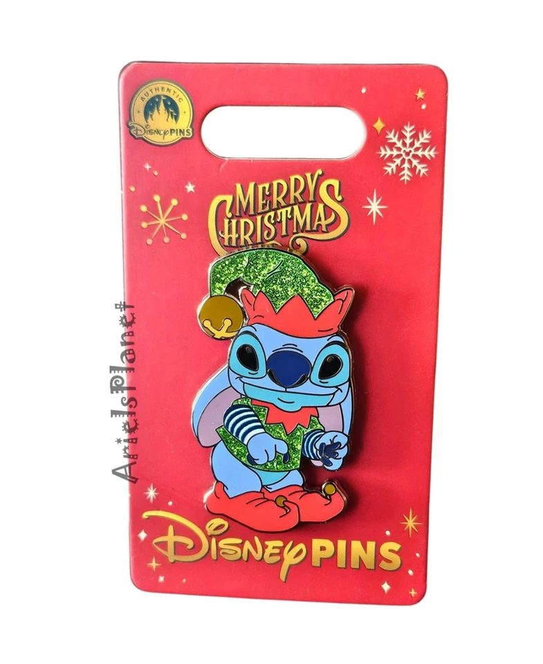 2025 Disney Parks Lilo & Stitch Merry Christmas Holiday Pin - Stitch