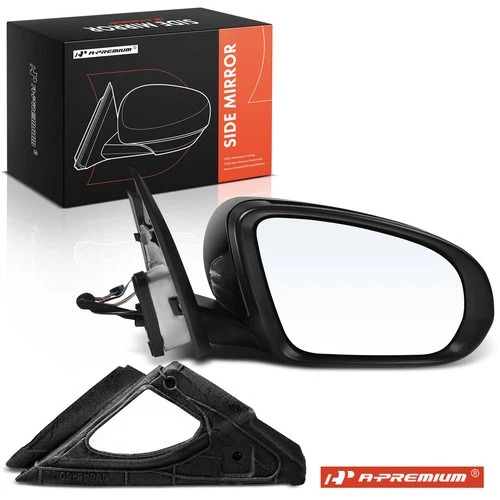 A-Premium Passenger Side Black Chrome Power Heated Mirror for Mercedes-Benz W205