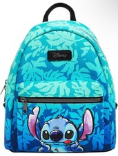 Disney Lilo & Stitch Blue Tropical Leaves Mini Backpack