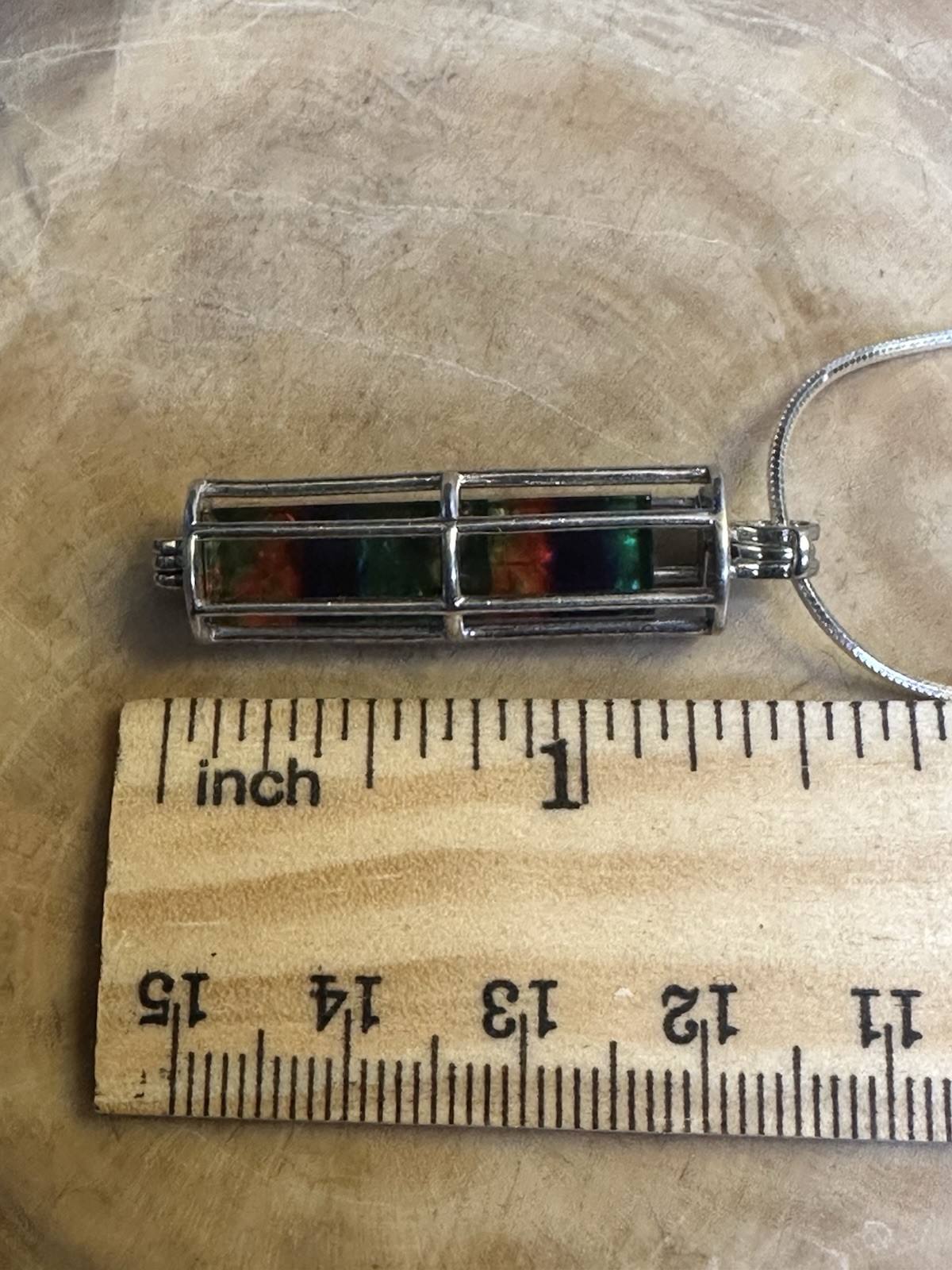 Gorgeous Caged Rectangular Ammolite Doublet 925 S… - image 11