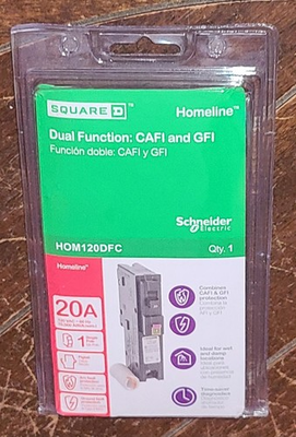 #ad #ad Homeline 20A Dual Function CAFI amp; GFI Circuit Breaker #HOM120DFC $51.98
