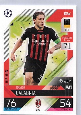 2022-23 Topps Match Attax UEFA Champions & Europa Leagues #329 Davide Calabria