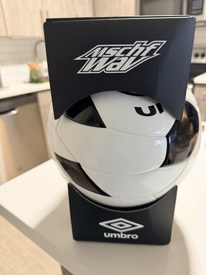 Umbro MSCHF x Umbro Wavy Soccer Ball Size 5 White/Black High Visibility