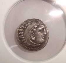 336-323 BC Macedon Alexander III the Great Ancient Greek Silver Drachm NGC VF