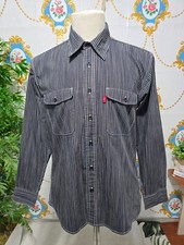 Levi's RED TAB Vintage striped worker shirt with a red tab detail. MEN'S LARGE