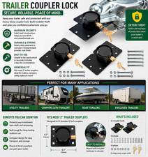 Black Hidden Shackle Padlock 2 Pack, 73Mm/2-7/8 Puck Lock Keyed Different with