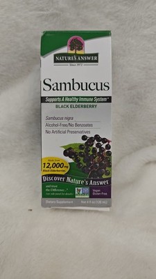 Sambucus, Black Elderberry, Alcohol-Free, 2,500 mg, 4 fl oz (120 ml)