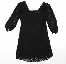 Solitaire Damen Schwarz Fit & Flare Größe S