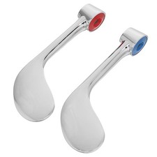 2Pcs Round Wheel Faucet Handles for Utility Tub Smooth Operation Assorted Color