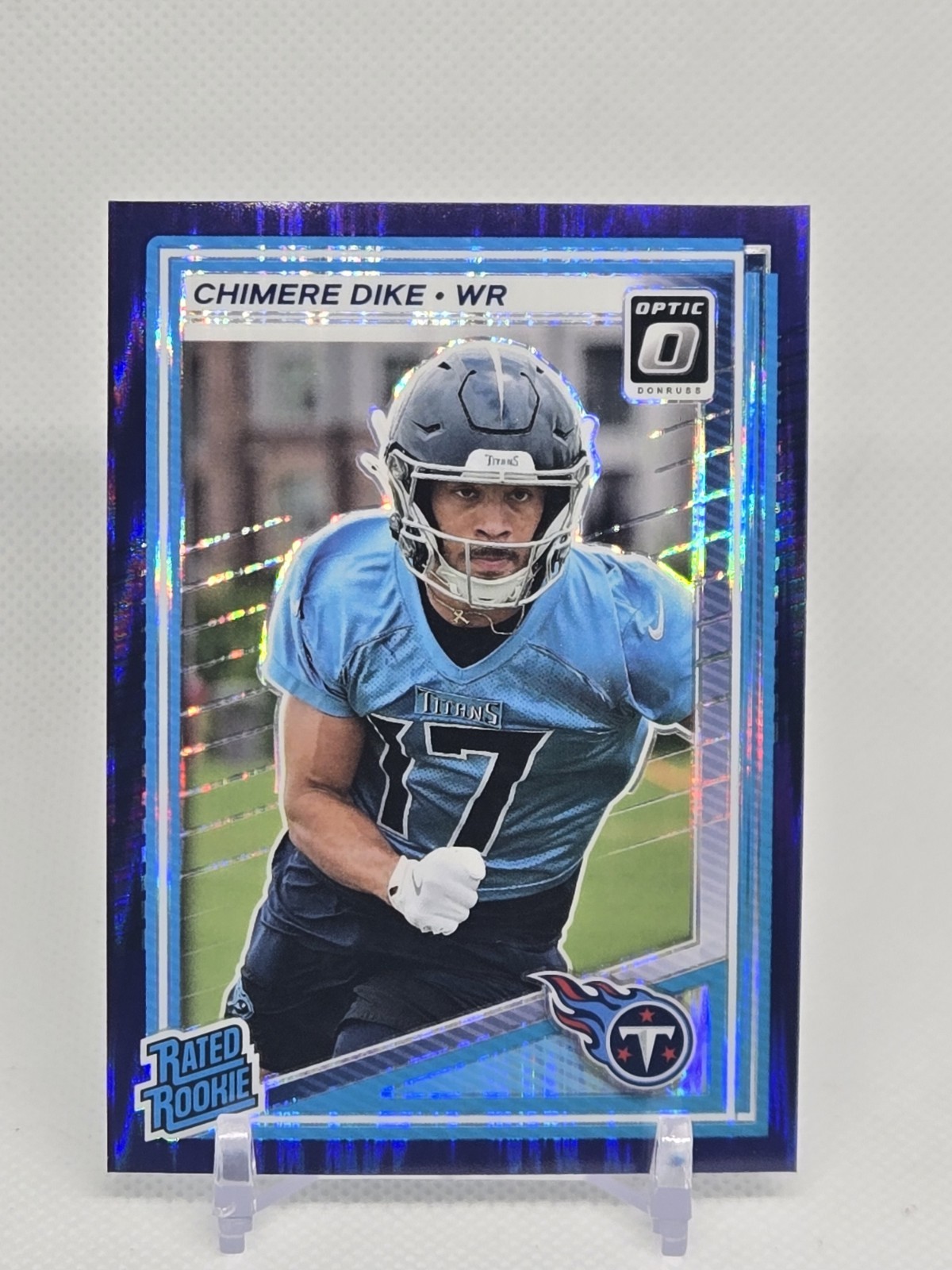 2025 Panini Donruss Optic Rated Rookie Chimere Dike #269 RC Purple Shock Prizm