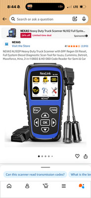 NEXAS Nexlink NL102P Diesel Heavy Duty Truck Diagnostic Scanner DOF Regen Oil
