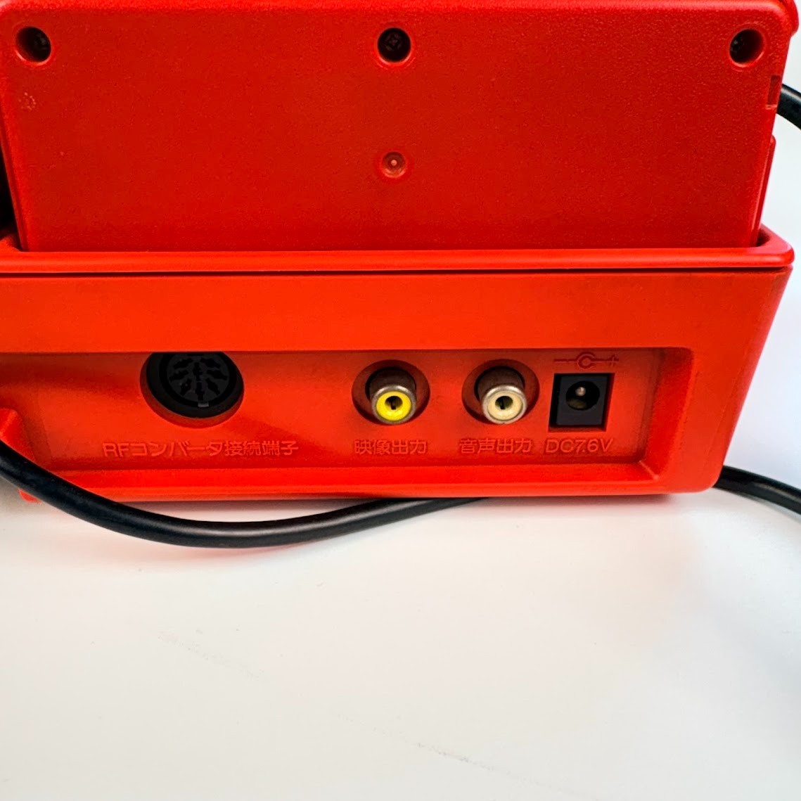 Sharp Twin Famicom AN-500R Red Console RF Adapter Tested Clean