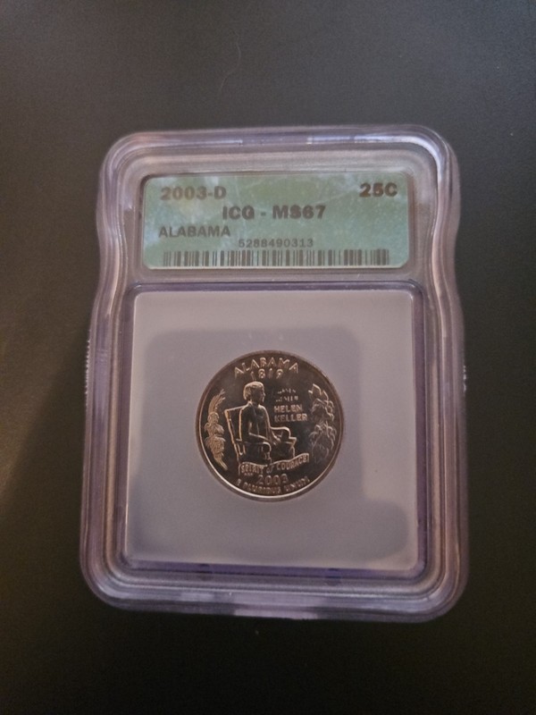2003 D ICG MS67 Alabama AL State Quarter