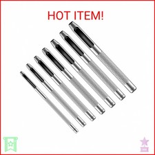 7PCS Hollow Leather Hole Punch Set, Maugruy 2 5mm Round Punch Hole Tool