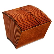 R217DHD Heavy-Duty Expanding Open Top File, 31 Pockets, 1/3 Tab, Letter, Brown