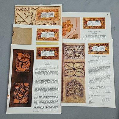 Leather Craft Doodle Page of the Month Lot (5) Craftool Carving Pattern Series D