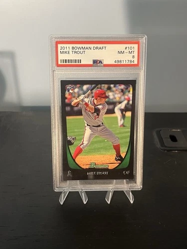 2011 Bowman Draft Picks & Prospects - Mike Trout #101 (RC) NM-MT PSA 8