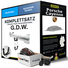 Für PORSCHE Cayenne Typ 9YA Anhängerkupplung abnehmbar +eSatz 13pol uni. 23- AHK