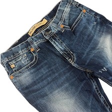 BIG STAR Pioneer Regular Boot Cut Women Blue Denim Jeans Distressed Size 27