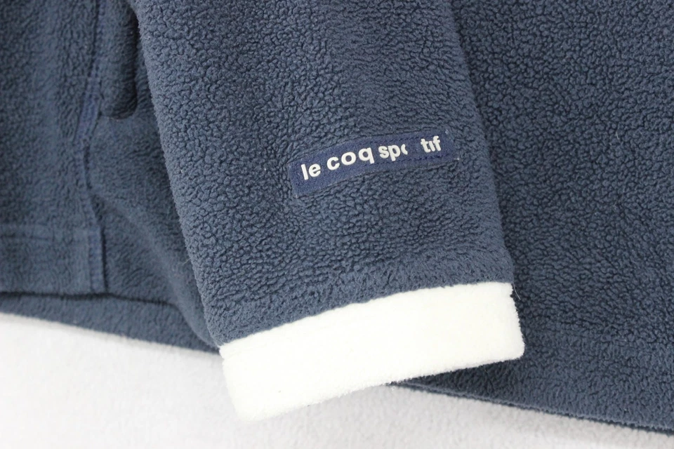 Sudadera polar vintage Le Coq Sportif para mujer talla 14 azul Y2K cuello alto Foto 3 de 4
