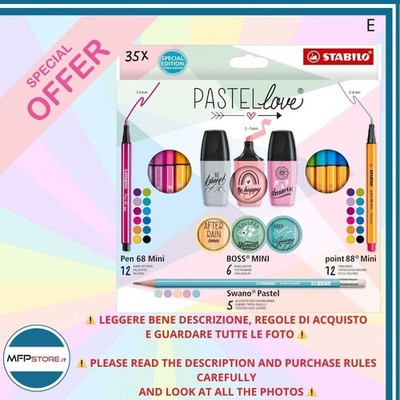 STABILO Pastellove Set Kreativ 35 Stücke: Fineliner, Marker, Marker