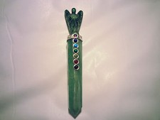 7 Chakra Edelstein Energiestab mit Engel versch. Sorten angelo gemma gemme angel