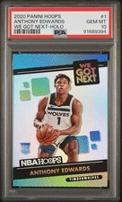 2020-21 NBA Hoops Anthony Edwards PSA 10 SP Silver Holo Rookie WE GOT NEXT RC