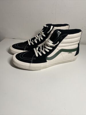 Vans Men's Sk8-Hi Pro Black Alpine White Canvas Suede Skate