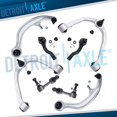 8pc Front Control Arms Tierods Sway Bars for 2003 - 2007 2009 G35 350Z RWD Coupe