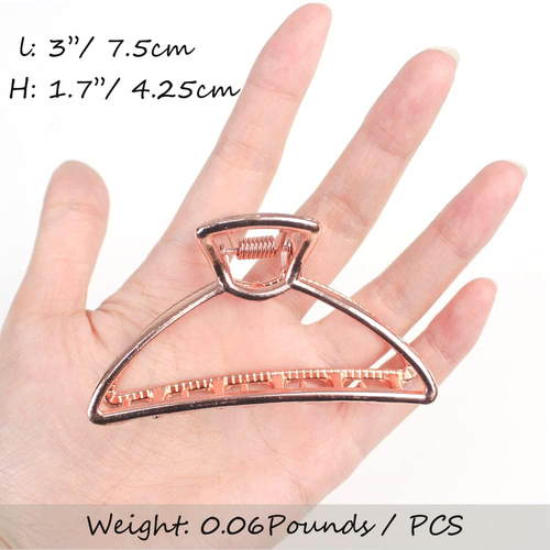 Metall Haarspangen für Frauen Haarkrallenspangen mittel für dickes Haar 3er Pack (silber - Bild 4 von 12