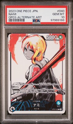【PSA10】OPO3-040 NAMI ALTERNATE ART PSA 10 GEM MINT- Nami Alt Art OP03-040 - JP One Piece Pillars of