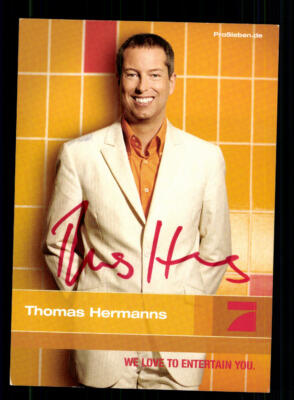 Thomas Hermanns PRO 7 Autogrammkarte Original Signiert ## BC 167857
