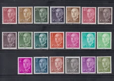 SPAIN - ESPAÑA -YEAR 1955 SET (NO 2 PTS RED) MINT MNH SC# 815-835 GENERAL FRANCO