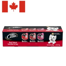 CESAR Classic Loaf in Sauce Adult Wet Dog Food Beef Selects Variety Pack, 24x100