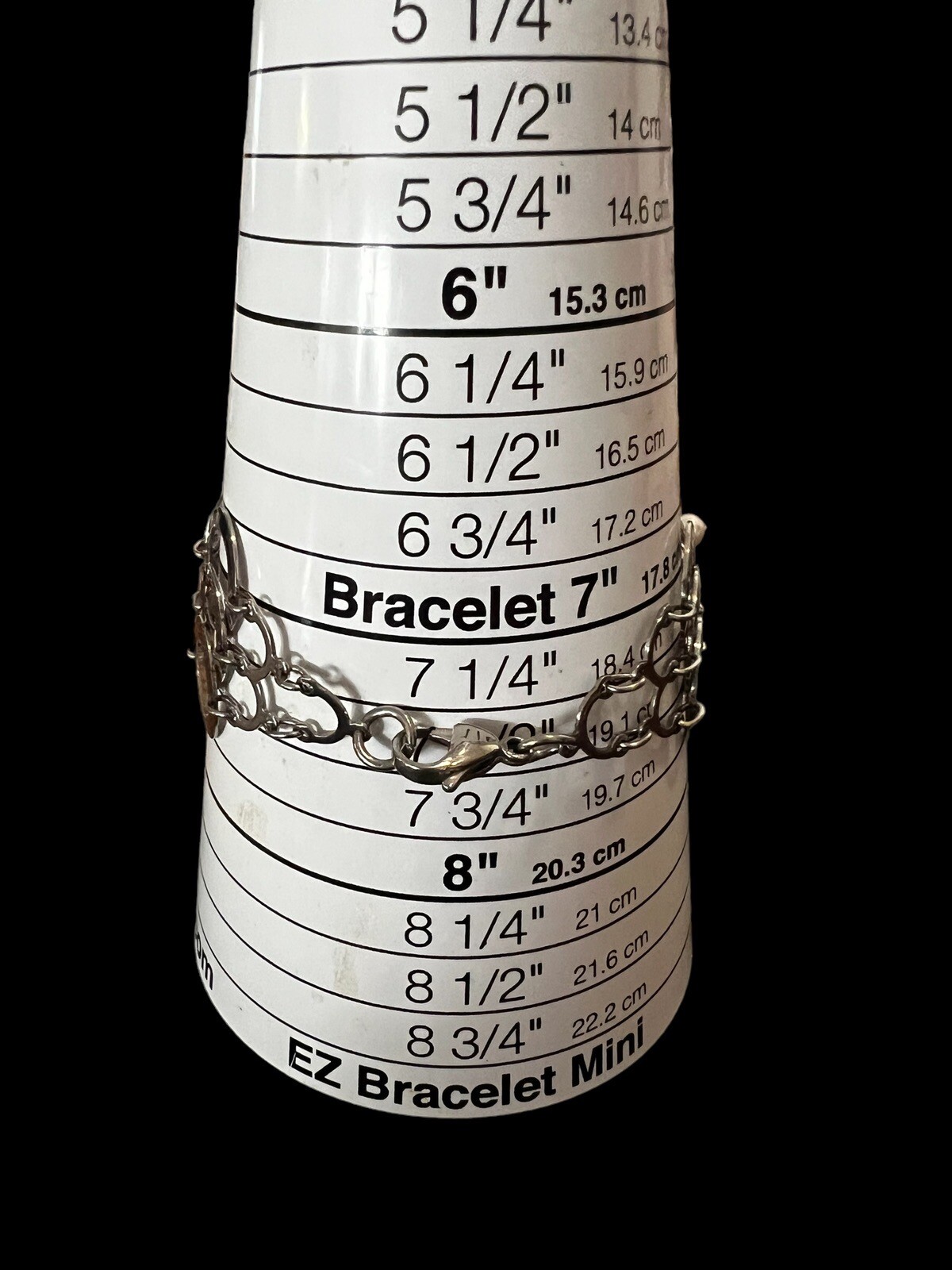 Silvertone Multiple Circle Three Tier Bracelet 7.… - image 7