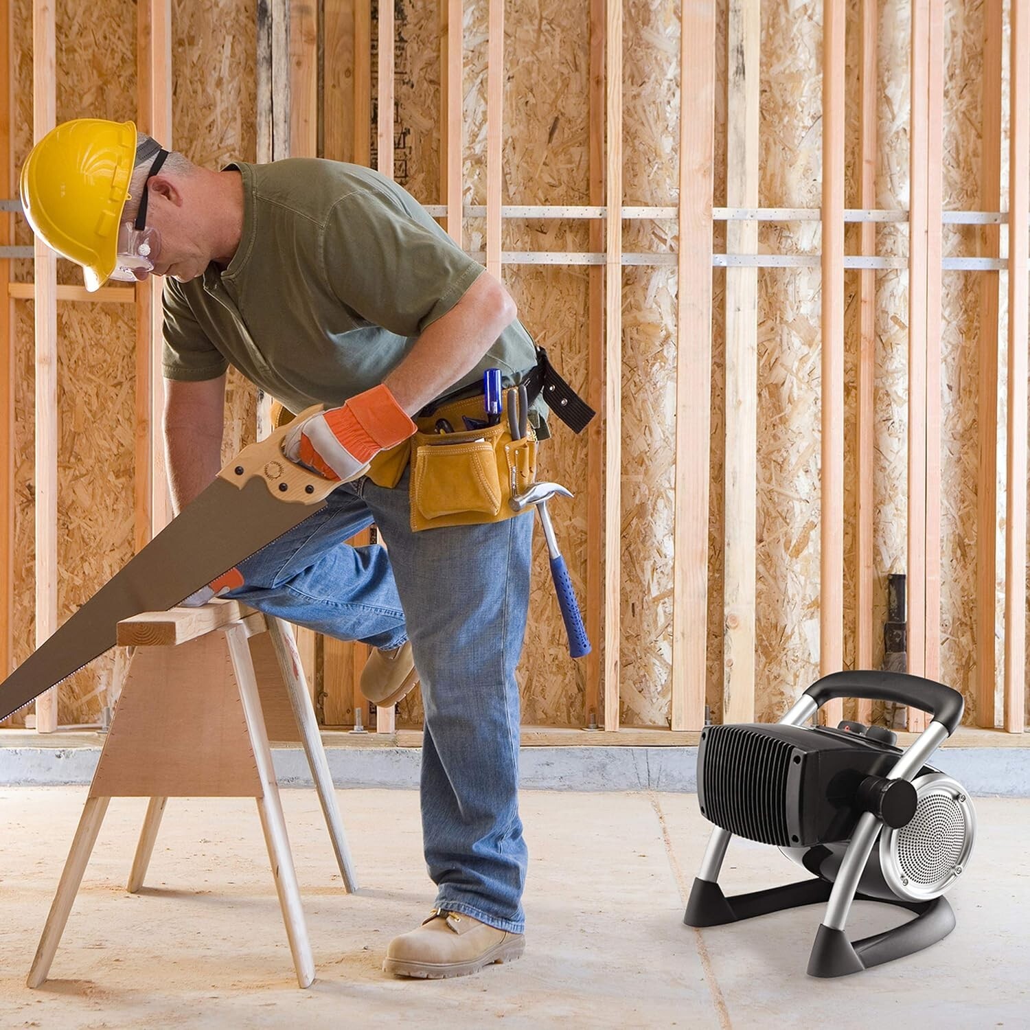 Lasko Portable Electric 1500W Ceramic Utility Room Space Heater Silver 3 Setting INSTITUTO