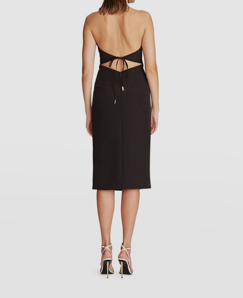 halston cut out dress Red Ashley Cut Out Dress