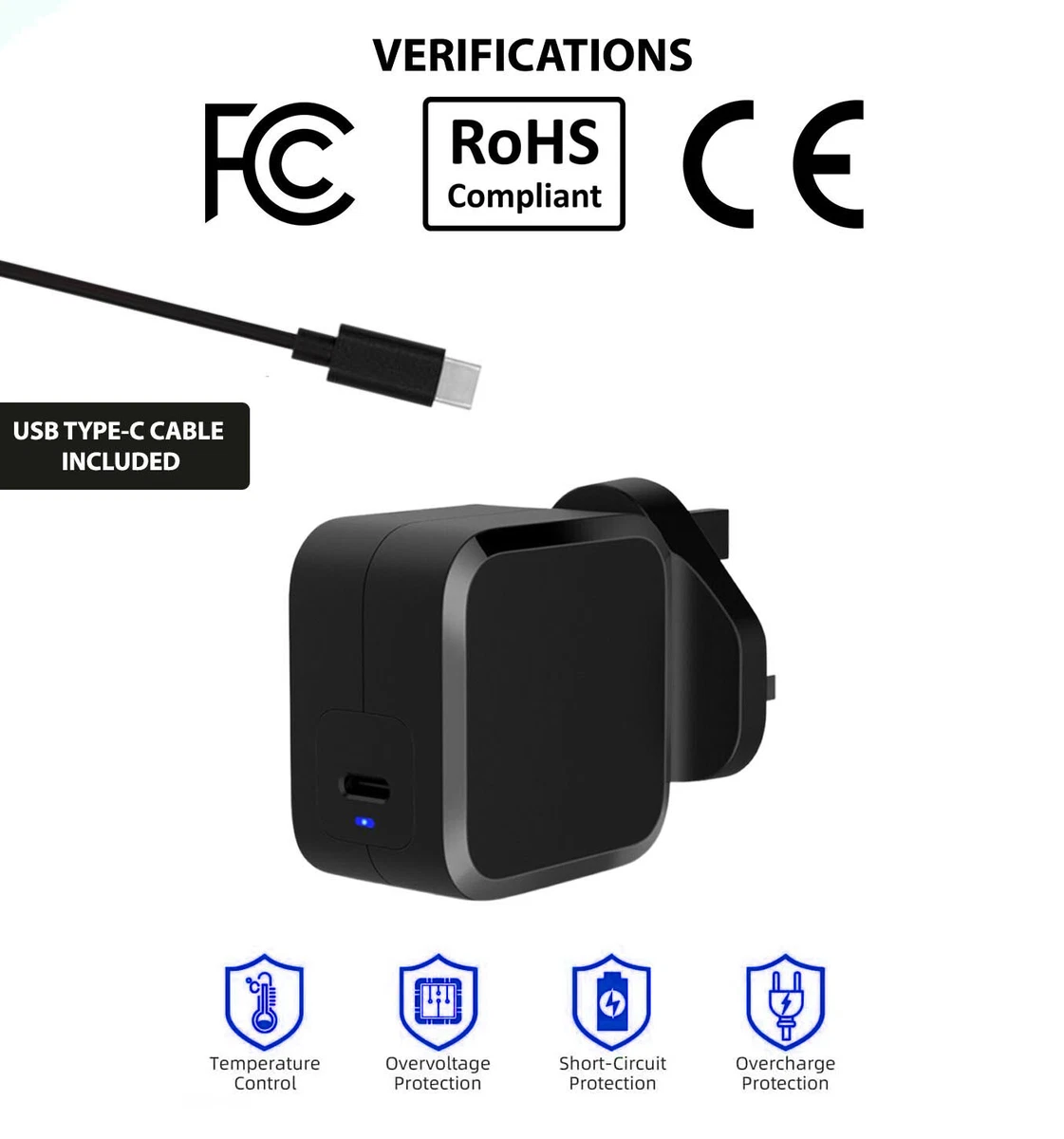Compatible For Asus Chromebook Flip C101P 45W Power Supply USB-C Adapter Charger