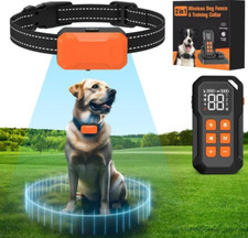 Wireless Dog Fence,Electric No-Wire Boundary,Shock Collar with Remote,Waterproof